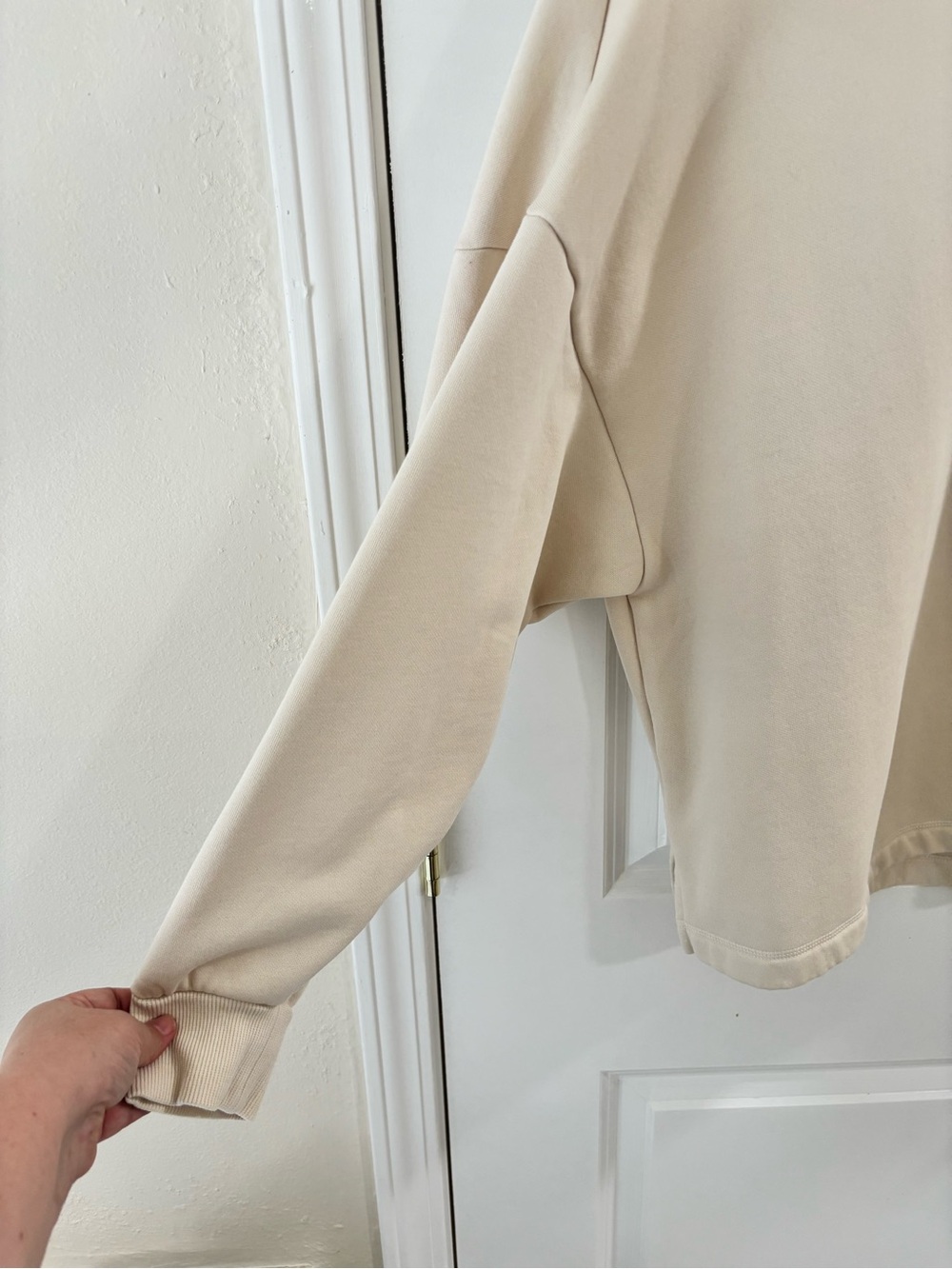 Puma Women’s Beige Crewneck Sweatshirt with Logo Patch - Picture 3 of 10